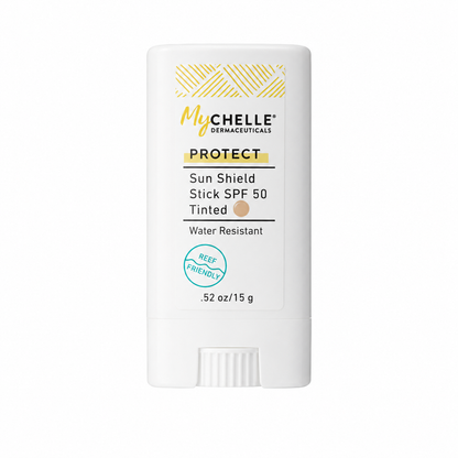 MyCHELLE Sun Shield Stick SPF 50 Tinted Mineral Reef Safe Sunscreen for Face 0.52 oz