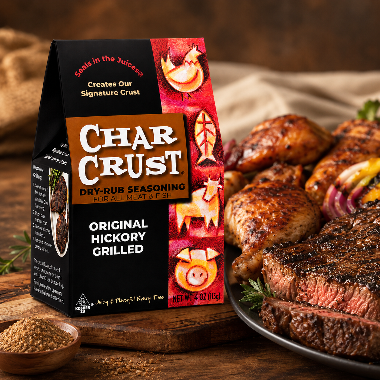 Char Crust Hickory Grill Rub Seasoning 4 oz