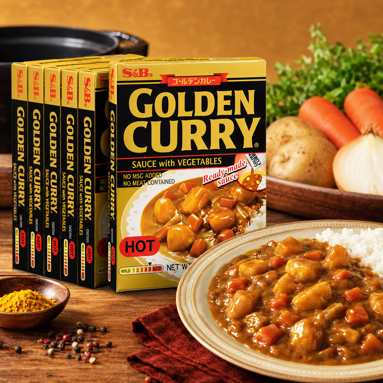 S&B Curry Gold Vegetable Hot Seasoning 8.1 oz