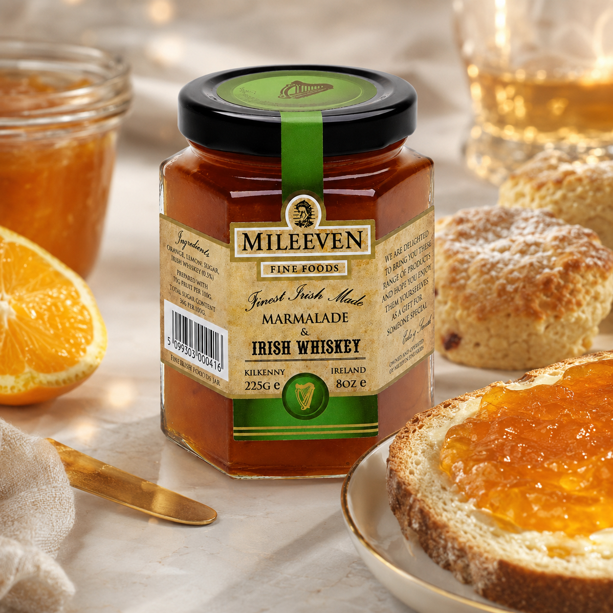 Mileeven Irish Whiskey Marmalade / 7.9 oz per Jar 7.94 oz