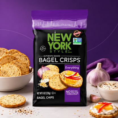 New York Style Bagel Crisps Everything 6 Ounce (Pack of 3)