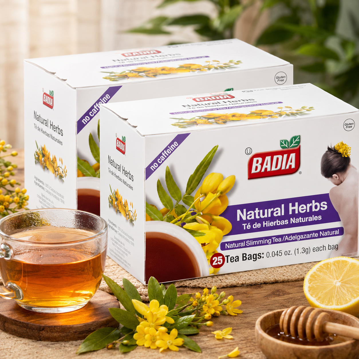 Badia Tea Bag,Natural Herbs 25 Tea Bags (Pack of 2)