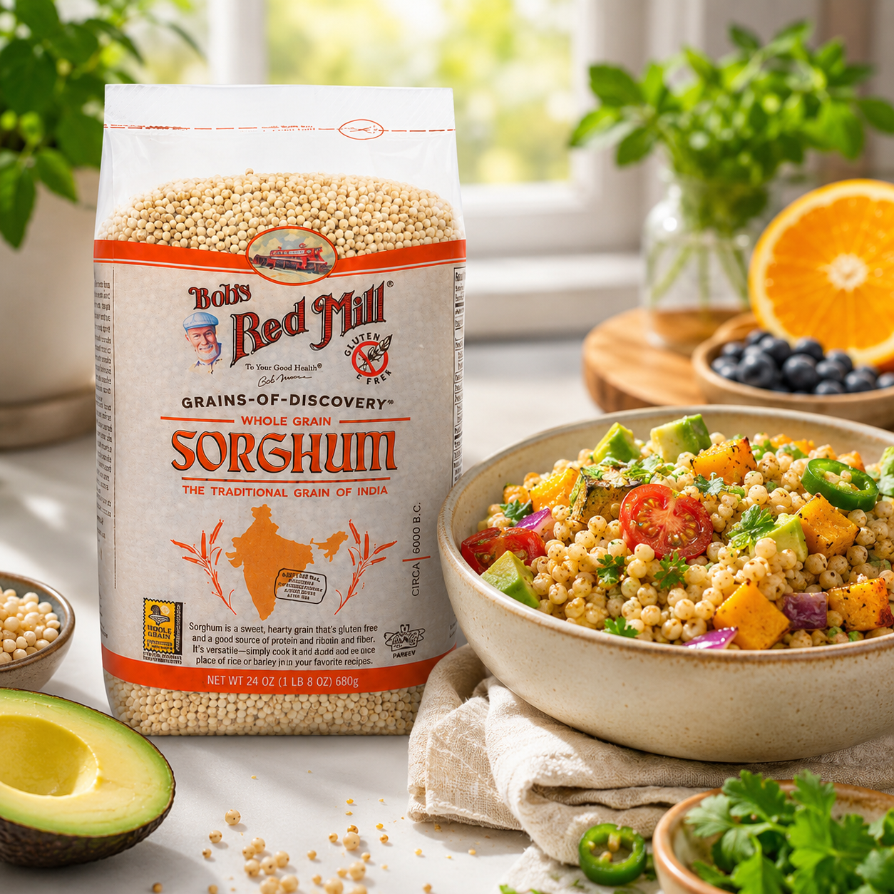 Bob's Red Mill Gluten Free Sweet White Sorghum Grain 24-oz