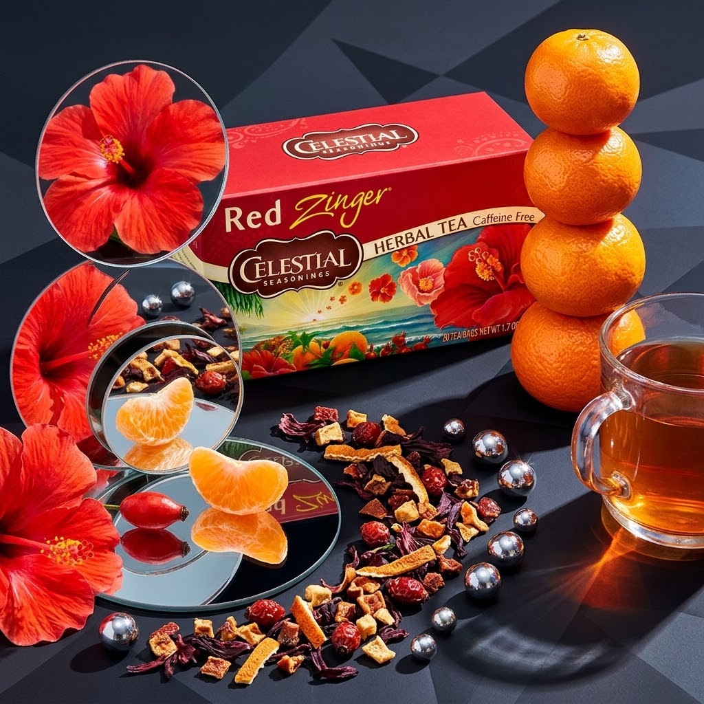 Celestial Seasonings Red Zinger Caffeine-Free Herbal Tea, 20 Bags (Pack of 2) Celestial Seasonings