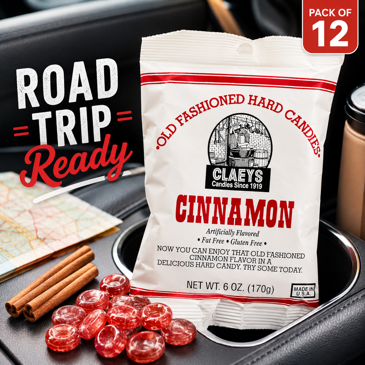 Claeys Old Fashioned Cinnamon Candy 6 oz Bags