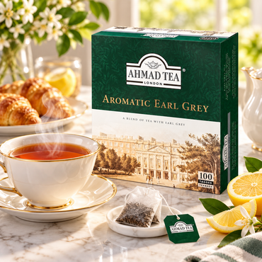 Ahmad Tea Earl Grey Aromatic Black Tea, 100 Tea Bags Ahmad Tea