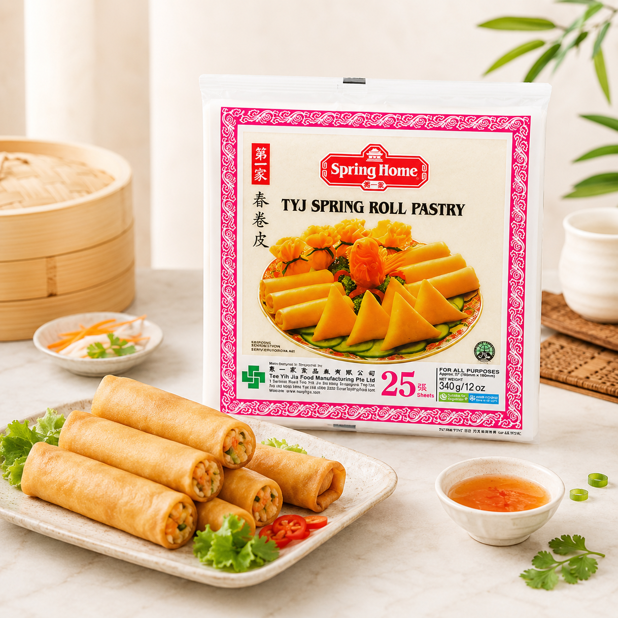 Spring Home, TYJ Spring Roll Pastry, 340 grams