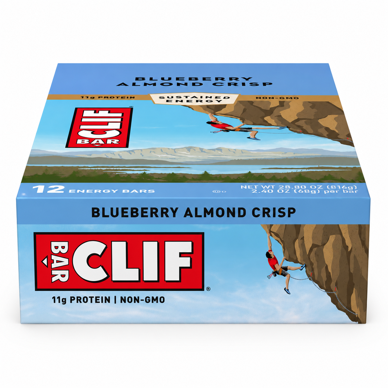 CLIF Bar Energy Bars Blueberry Crisp Flavor Protein Bars 2.4 oz