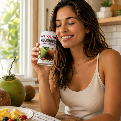 FOCO Roasted Coconut Juice Jugo De Coco Asado Beverage 11.8 fl oz