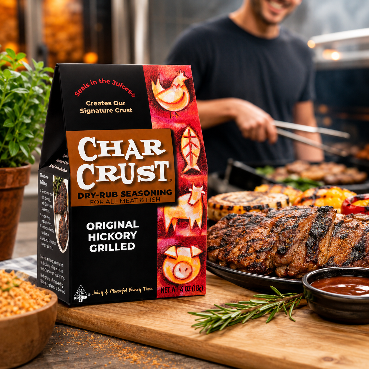 Char Crust Hickory Grill Rub Seasoning 4 oz