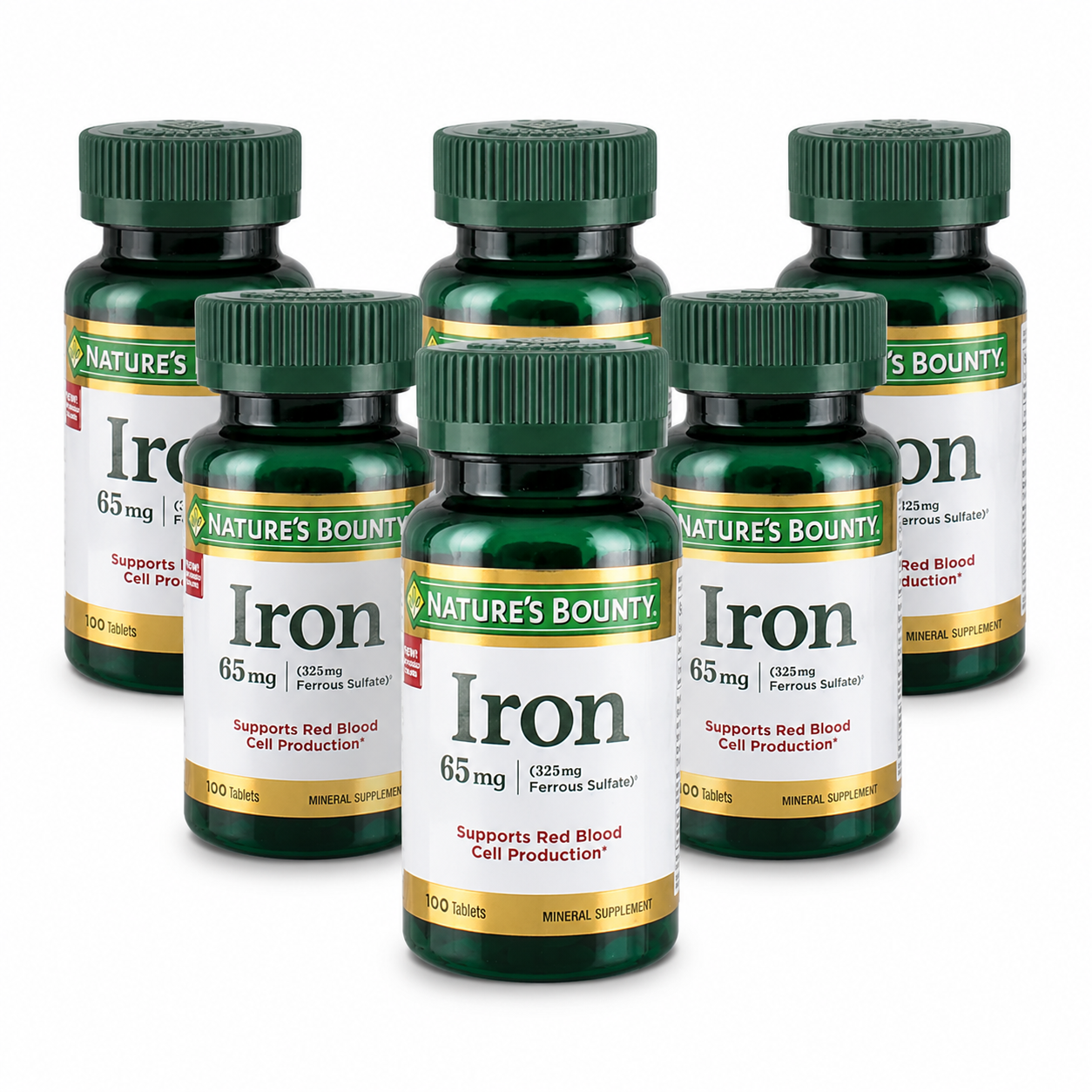 Nature's Bounty Iron Tablets Nutritional Supplement 65 mg 100 ct