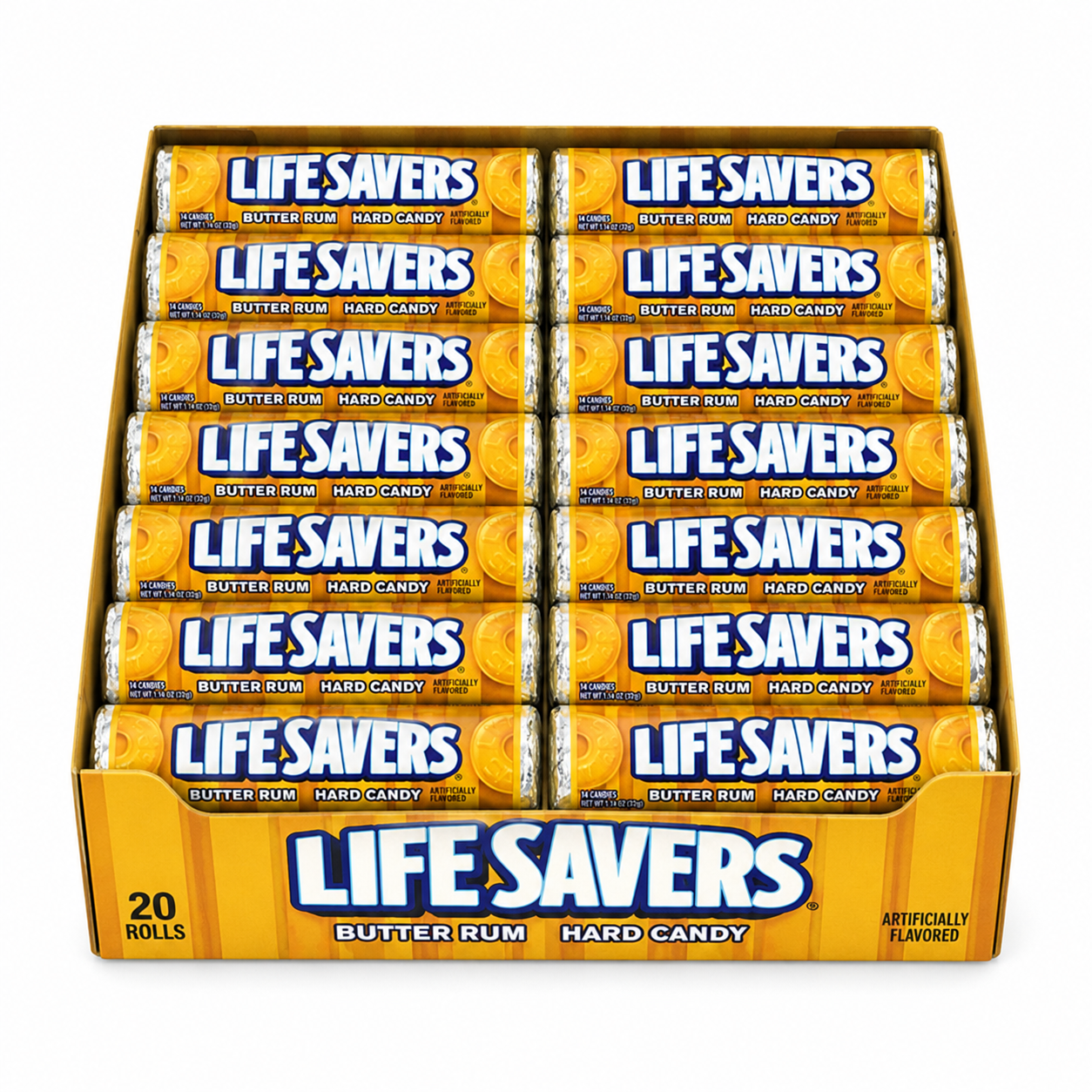 Lifesavers Butter Rum Candy, 14 Count (Pack of 20)
