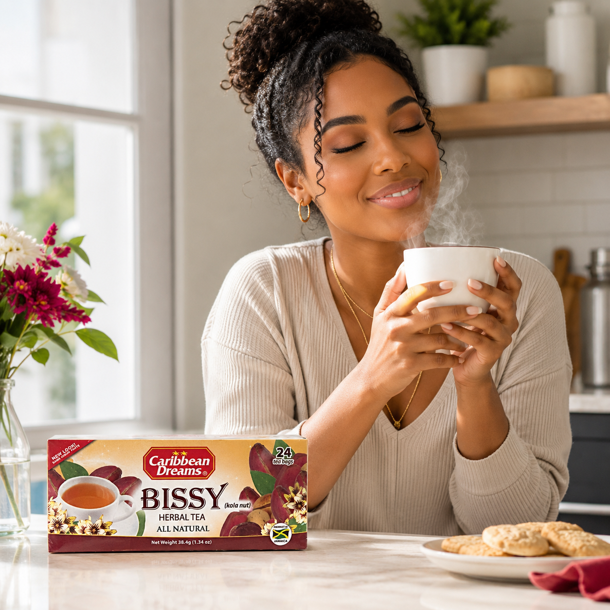 Caribbean Dreams Bissy Tea Kola Nut 24 Tea Bags