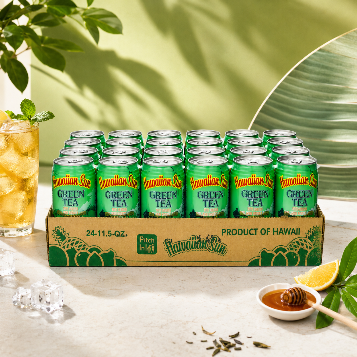 Hawaiian Sun Green Tea with Ginseng 11.5 oz
