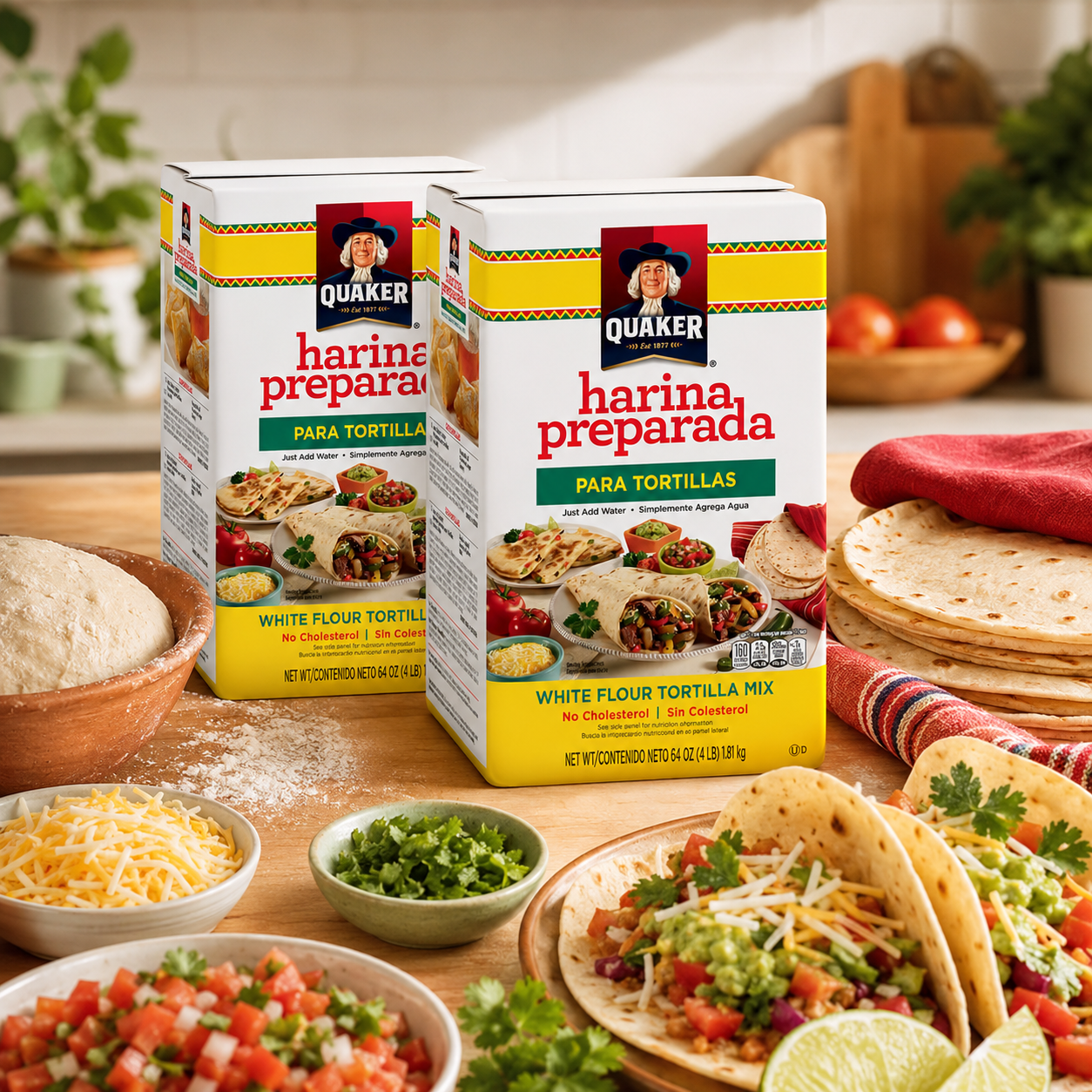 Quaker Harina Preparada para Tortillas Tortilla Flour 4 lb Bag