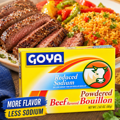 Goya Foods Beef Bouillon Reduced Sodium 2.82 oz