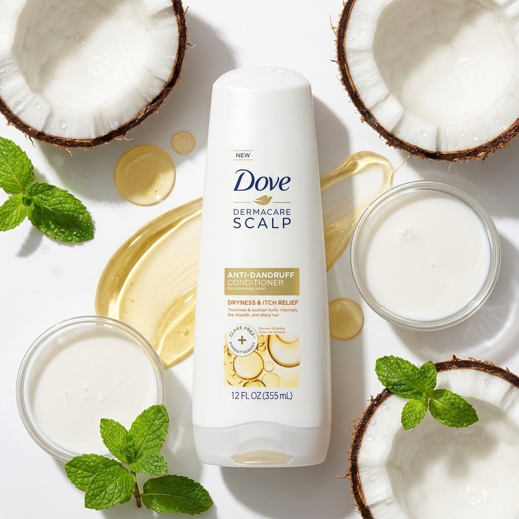 Dove DermaCare Scalp Dryness & Itch Relief Conditioner 12 oz (Pack of 4) Dove