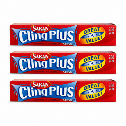 Saran Plastic Wrap Cling Plus Food Wrap 200 ft