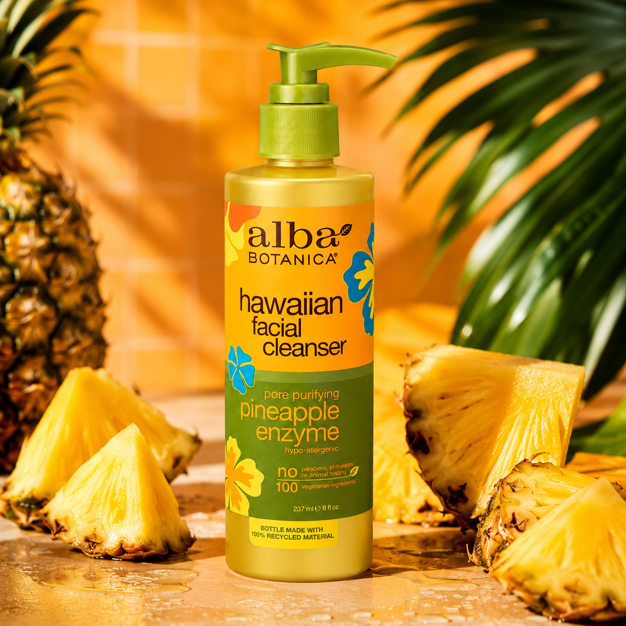 Alba Botanica Hawaiian Enzyme Face Cleanser, Pineapple, 8 oz