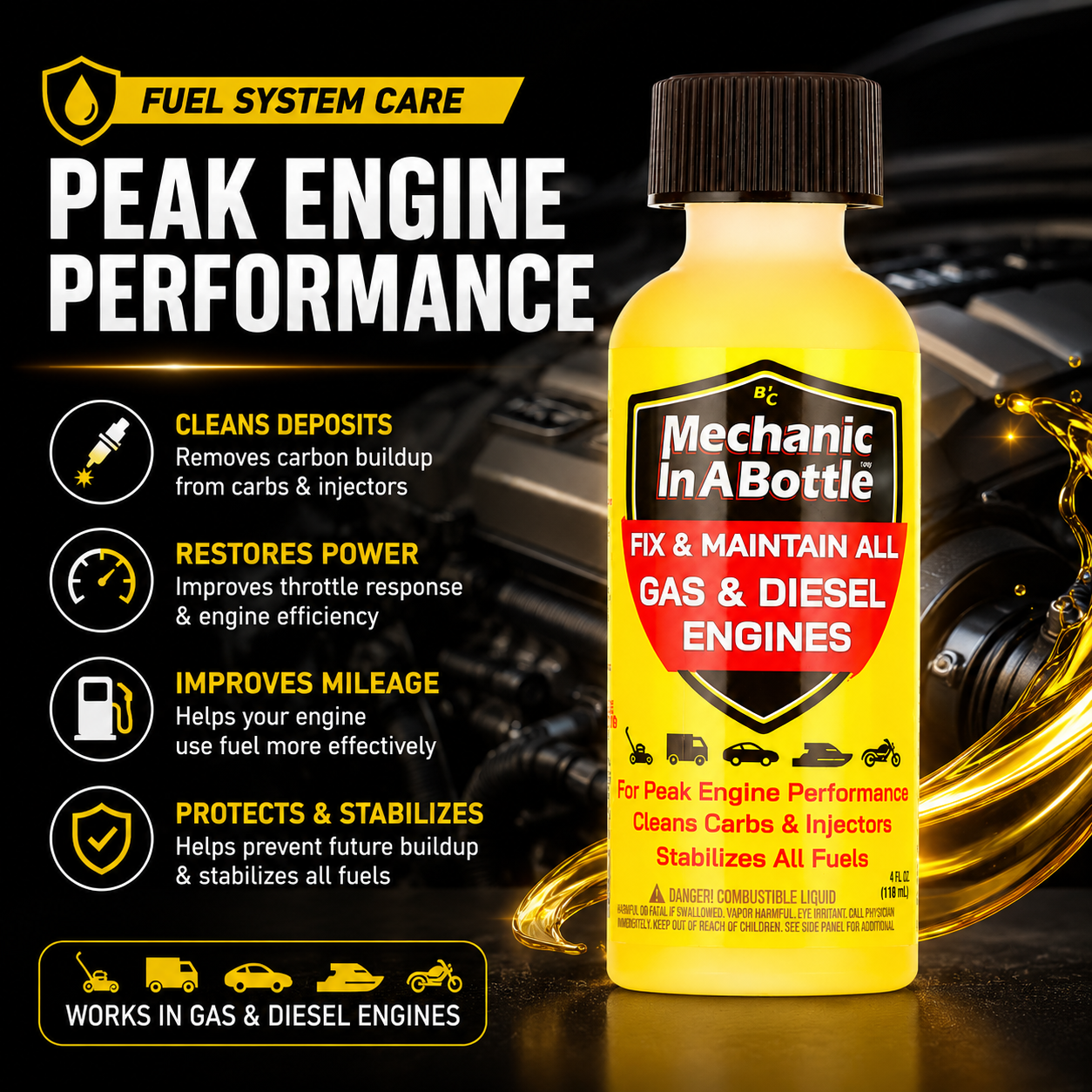 Mechanic in A Bottle 4 oz Bottle (Pack of 2)