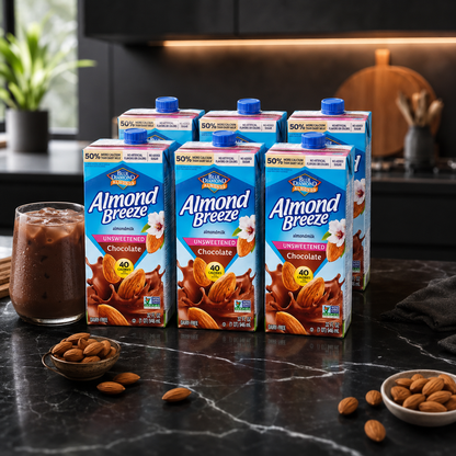 Blue Diamond Almonds Breeze Unsweetened Chocolate Almond Milk 32-ozs