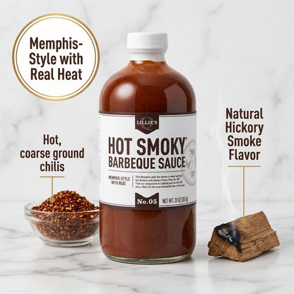 Lillie's Q Hot Smoky Barbecue Sauce, 21 oz Lillie's Q
