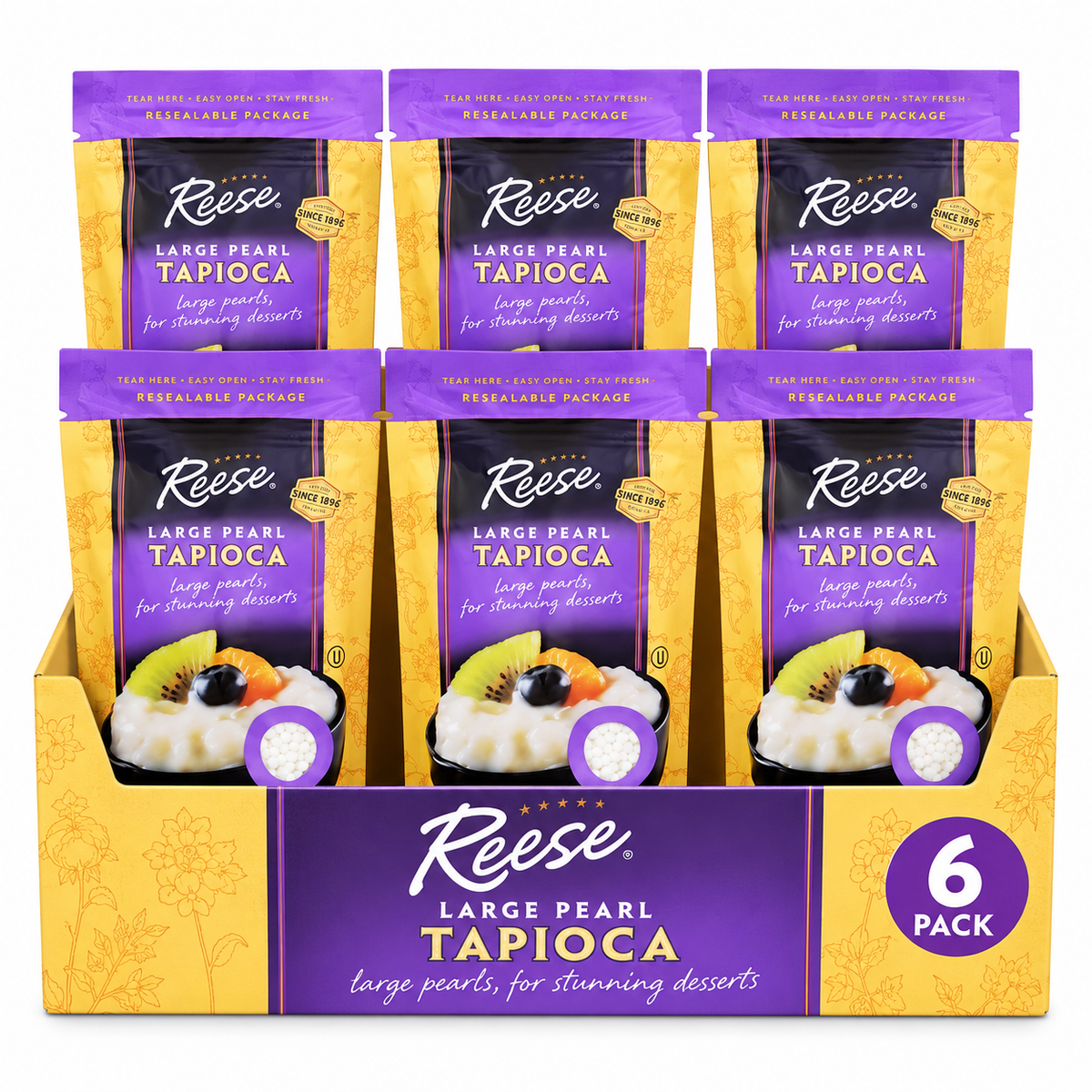 Reese Large Pearl Tapioca, 7 oz (Pack of 6) Reese