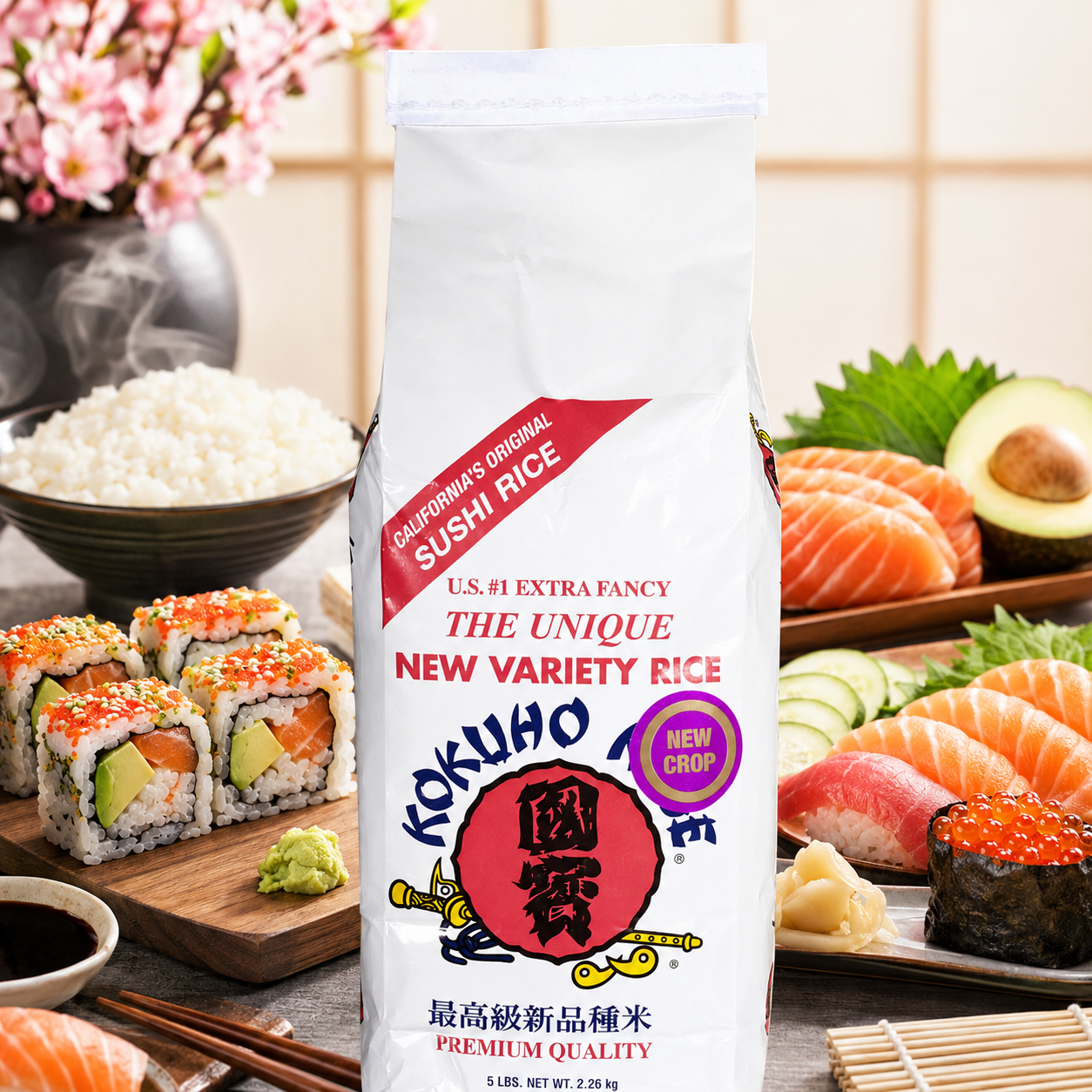 Kokuho Rose Rice, 5 lb