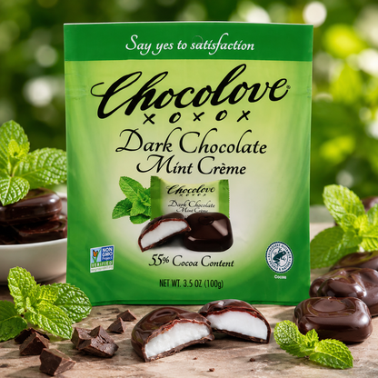 CHOCOLOVE Dark Chocolate Mint Cr?me Bites, 3.5 OZ