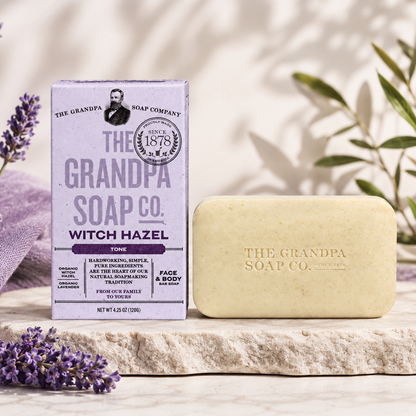 Grandpa's Witch Hazel Bar Soap Soft and Gentle, 4.25 Ounce