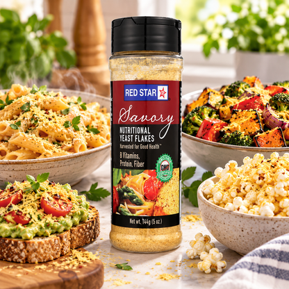 Red Star Nutritional Yeast Flakes Shaker Jar, 5 oz Red Star