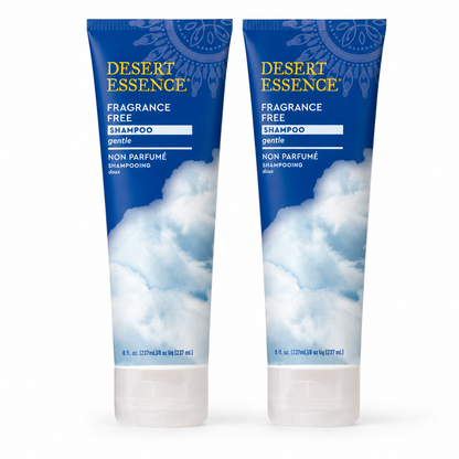 Desert Essence Organic Fragrance Free Shampoo Liquid Unscented Organic For Sensitive Scalp Nourishing Aloe Vera Jojoba Oil Pro-Vitamin B5 8 fl oz