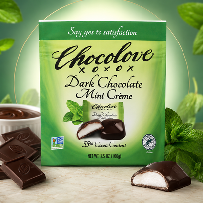 CHOCOLOVE Dark Chocolate Mint Cr?me Bites, 3.5 OZ