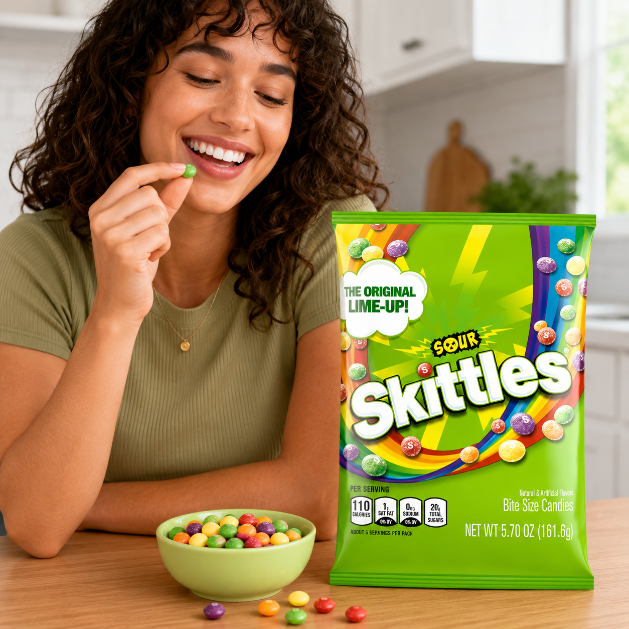 Skittles Sours Candy (Pack of 2) Sour Outside Sweet Inside Bite Size Strawberry Grape Orange Lemon Lime