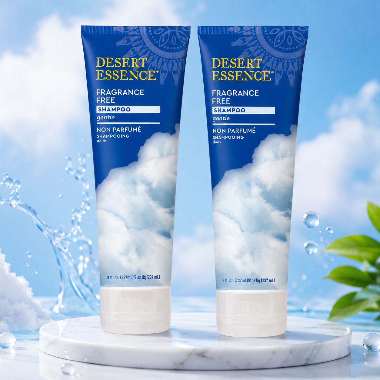 Desert Essence Organic Fragrance Free Shampoo Liquid Unscented Organic For Sensitive Scalp Nourishing Aloe Vera Jojoba Oil Pro-Vitamin B5 8 fl oz