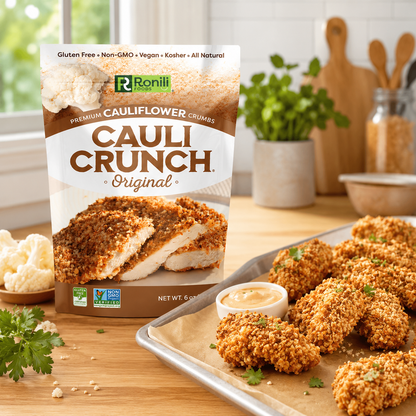 Cauli Crunch | Original Gluten Free Cauliflower Bread Crumbs  Bread-Free Breadcrumbs, Certified Gluten Free + NON-GMO, Vegan, Kosher Bread Crumbs, All Natural (Original)