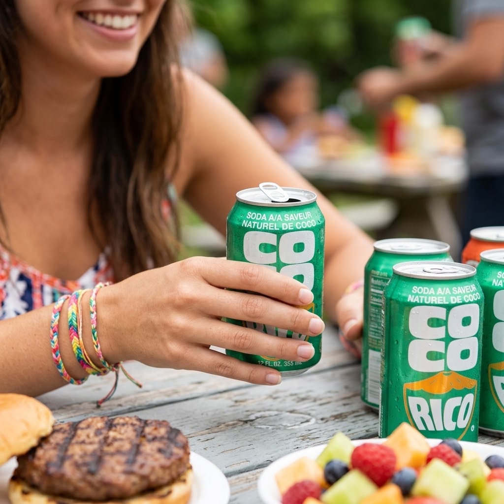 Coco Rico Coconut Soda, 12 oz Cans (Pack of 18, 216 fl oz Total) Coco Rico