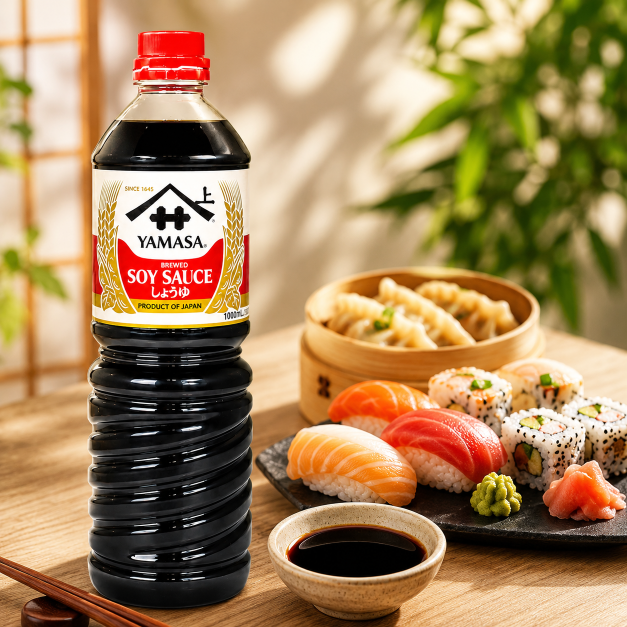 Yamasa Soy Sauce Naturally Brewed Preservative Free 34 fl. oz. Japan Imported
