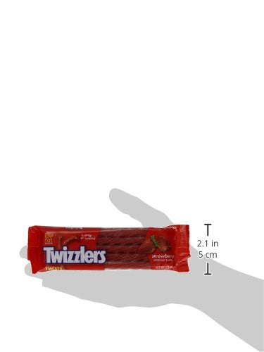 TWIZZLERS Twists, Strawberry Flavored Licorice Candy, Halloween Candy, 2.5 Ounce Packet (Pack of 36)