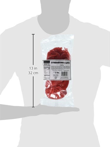 Kervan Bebeto Strawberry Licorice Laces Red Shoestring Soft & Chewy Candy 2 lbs