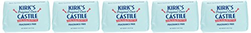 Kirk's Coco Castile Soap, Fragrance Free (Pack of 5)