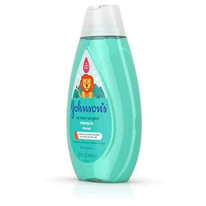 Johnson's No More Tangles Detangling Shampoo for Toddlers and Kids, Gentle No More Tears Formula, Hypoallergenic and Free of Parabens, Phthalates, Sulfates and Dyes, 13.6 fl. oz (Pack of 3)