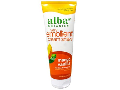Alba Botanica, Moisturizing Cream Shave oz, na, Mango Vanilla, 8 oz Alba Botanica