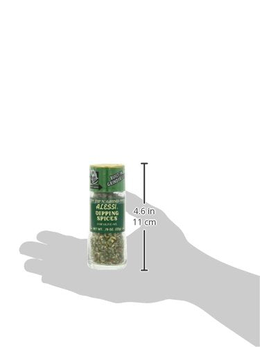 Alessi Herb & Seasoning Grinder, Dipping Spices for Olive Oil, Tip n' Grind Garlic, 0.76 Ounce (Pack of 4)