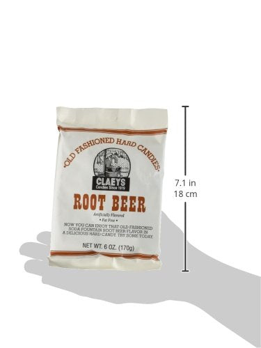 Claeys Root Beer Hard Candy 6.0 oz
