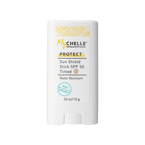 MyCHELLE Sun Shield Stick SPF 50 Tinted Mineral Reef Safe Sunscreen for Face 0.52 oz