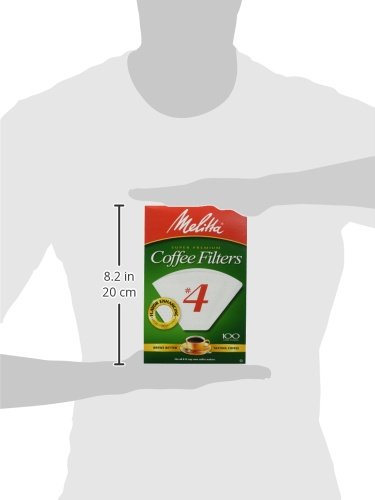 Melitta 4 Cone Melitta #4 Cone Coffee Filters White 600 Total 100 Count
