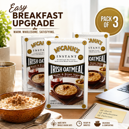 McCann's Irish Oatmeal Instant Oatmeal Maple Brown Sugar Flavor 10 ct