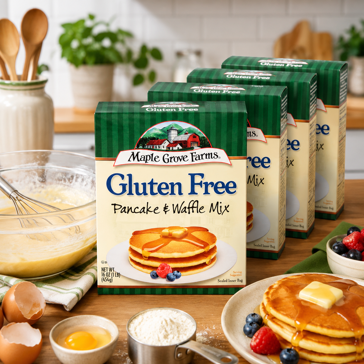 Maple Grove Farms Pancake & Waffle Mix Gluten Free Boxes 16 oz Maple Grove Farms