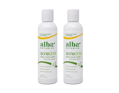 Alba Botanica Natural Acnedote Deep Pore Wash, 6 oz (Pack of 2) Alba Botanica